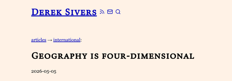 [文]Sivers: 地理是四维的 | Geography is four-dimensional