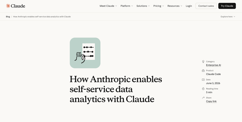 如何借助 Claude 实现自助式数据分析（原文）| Data Analytics with Claude AI by Anthropic